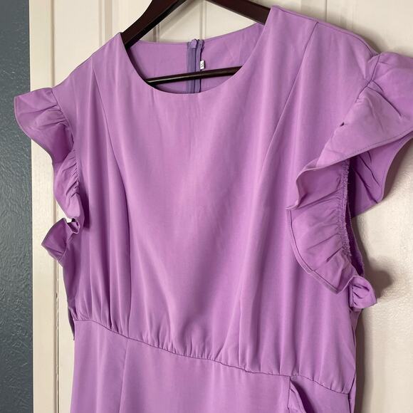 Lavender Ruffle Dress - Picture 2 of 10